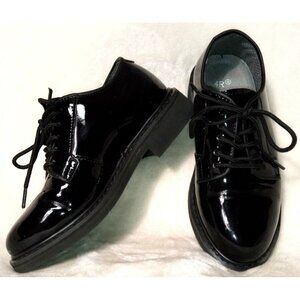 Rothco Black Hi-Gloss Lightweight Oxford Shoes Size 4R
